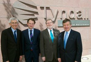 Pictured left to right: UCC president Dr Michael Murphy, Minister for Research and Innovation Sean Sherlock TD, Tyndall’s CEO Dr Kieran Drain, and CIT president Dr Brendan Murphy. 