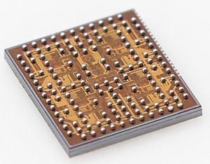 The beam-forming transceiver chip. 