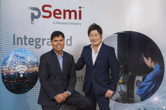 Sumit Tomar (left) and Go Maruyama (right) assume new leadership roles at pSemi, as CEO and senior VP of administration respectively. 