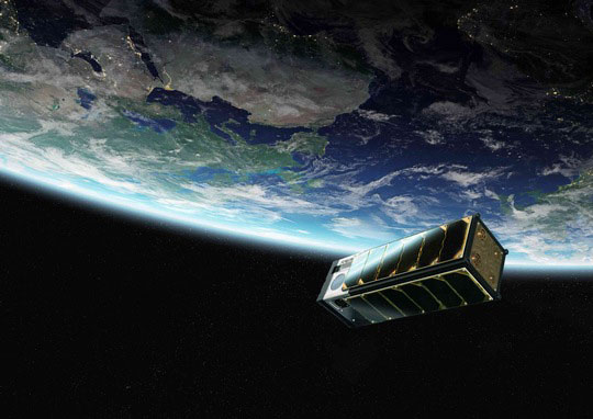 Приемный модуль W-диапазона предназначен для обеспечения малошумящей передачи данных в спутниковой связи в будущем — например, в наноспутнике W-Cube, изображенном на фото.  © Институт Фраунгофера