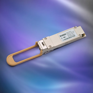 Avago's new AFBR-79EBPZ 40G bi-directional multimode fiber QSFP+ transceiver module.
