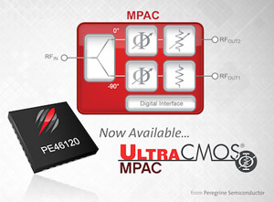 Peregrine's new PE46120 monolithic phase and amplitude controller.