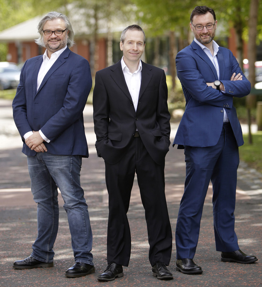 Left to right: professor Richard Hogg, Dr David Childs and Dr Richard Taylor.