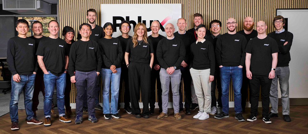 The Phlux Technology team with CEO Ben White, fifth from left in the front row. 