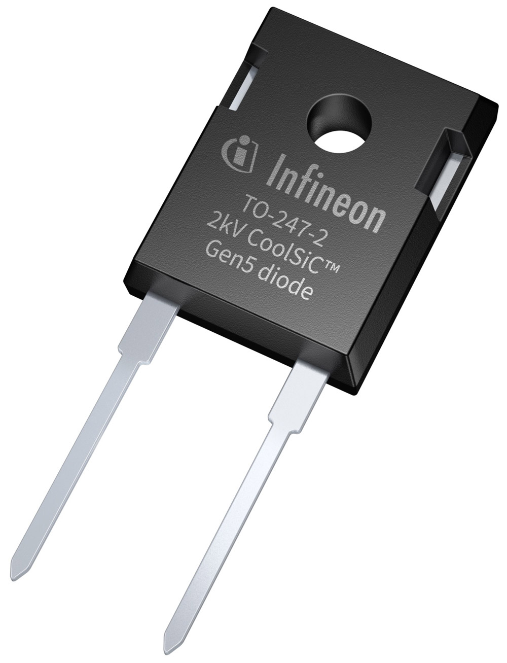 Infineon’s CoolSiC Schottky diode 2000V G5, now available in a TO-247-2 package. 