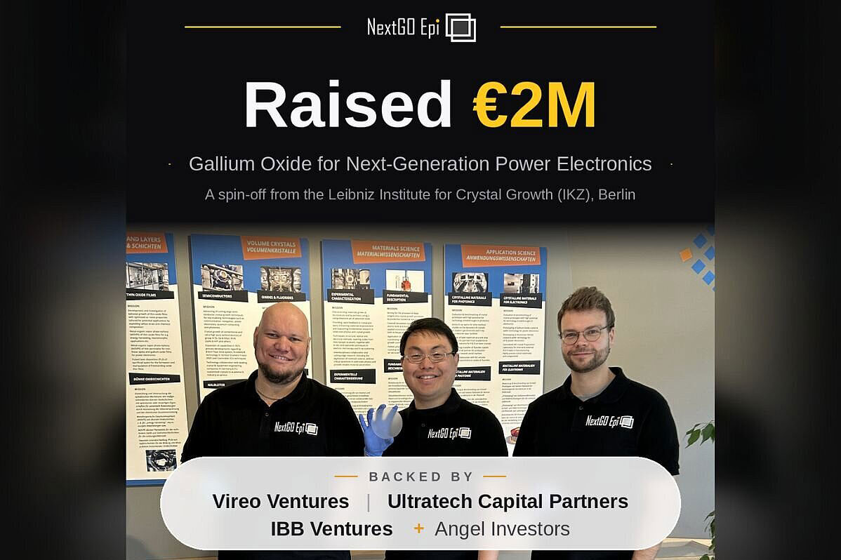 The NextGO Epi team (from left to right): Dr Andreas Fiedler, Dr Ta Shun Chou, and Dr Andreas Popp. (Photo courtsy of IKZ.)