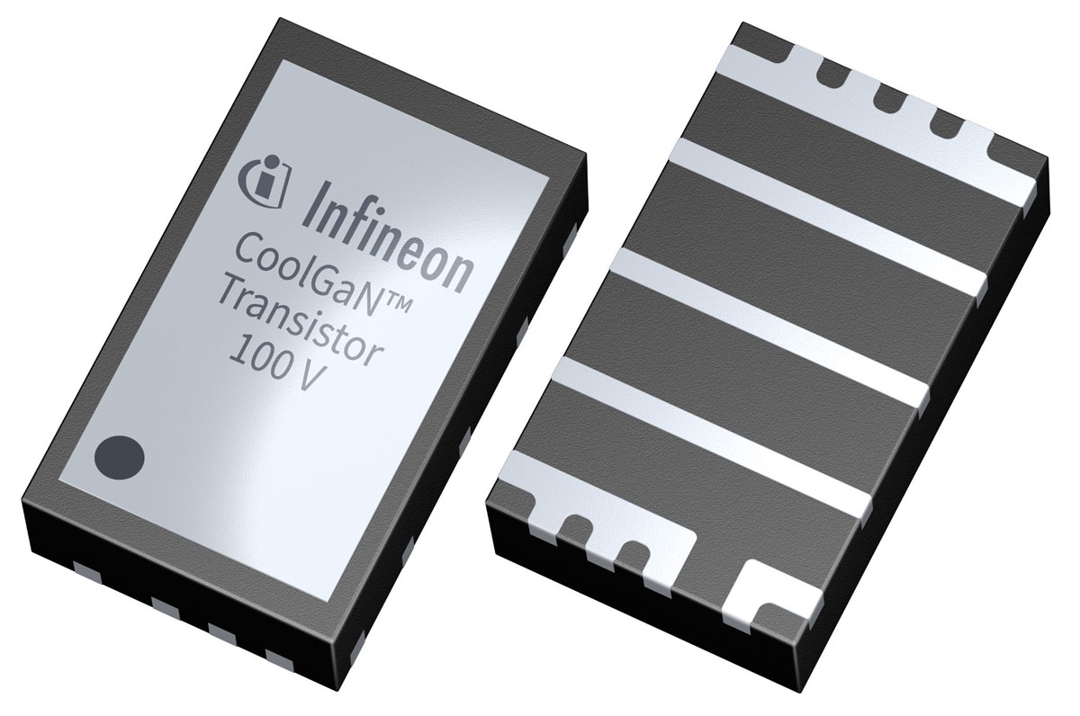 Infineon’s CoolGaN Transistor 100V devices, in a compact 3mm x 5mm package.