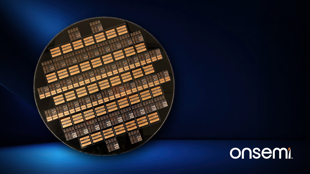 onsemi Embedded Power Platform wafer.